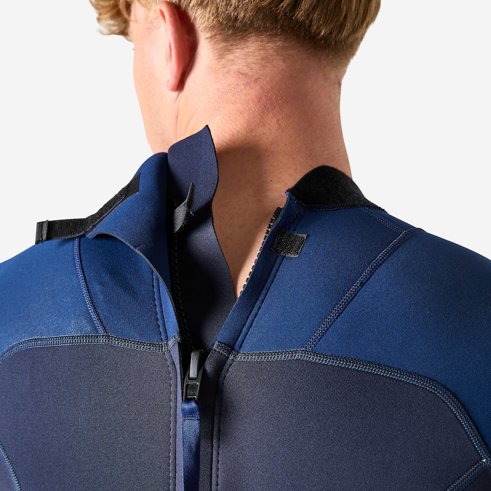 image 1 of Decathlon Men’s Surfing Stretch Neoprene Shorty Wetsuit 500 Blue