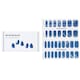 image 1 of Nail Sticker (blue) - # Deep Shell Blue Nail - 32pcs Blue