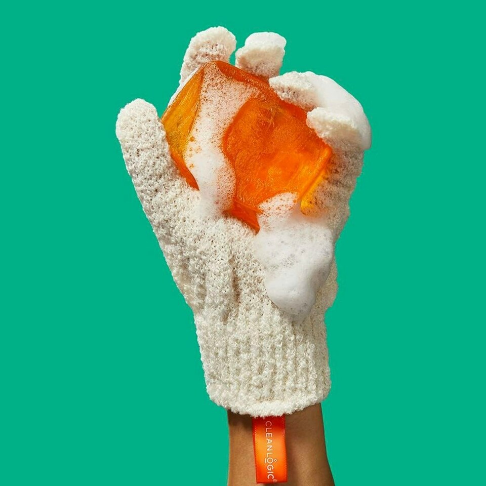 image 1 of Cleanlogic Bath and Body Exfoliating Stretch Body Gloves Contains 3 Pairs