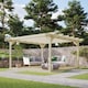 image 1 of Double Garden Pergola and Decking Kit - Wood - L240 x W240 cm - Light Green