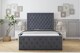 image 1 of Sloomy Vienna Steel Plush Special Bed Frame. With 50" Upholstered Headboard 5' King