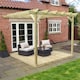 image 2 of Wall Mounted Pergola and Decking Kit - L360 x W360 x H270  cm - Light Green