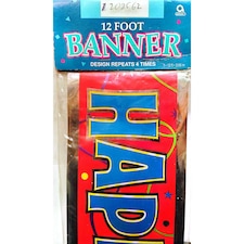 Amscan Happy Birthday Banner - Red/Blue - One Size