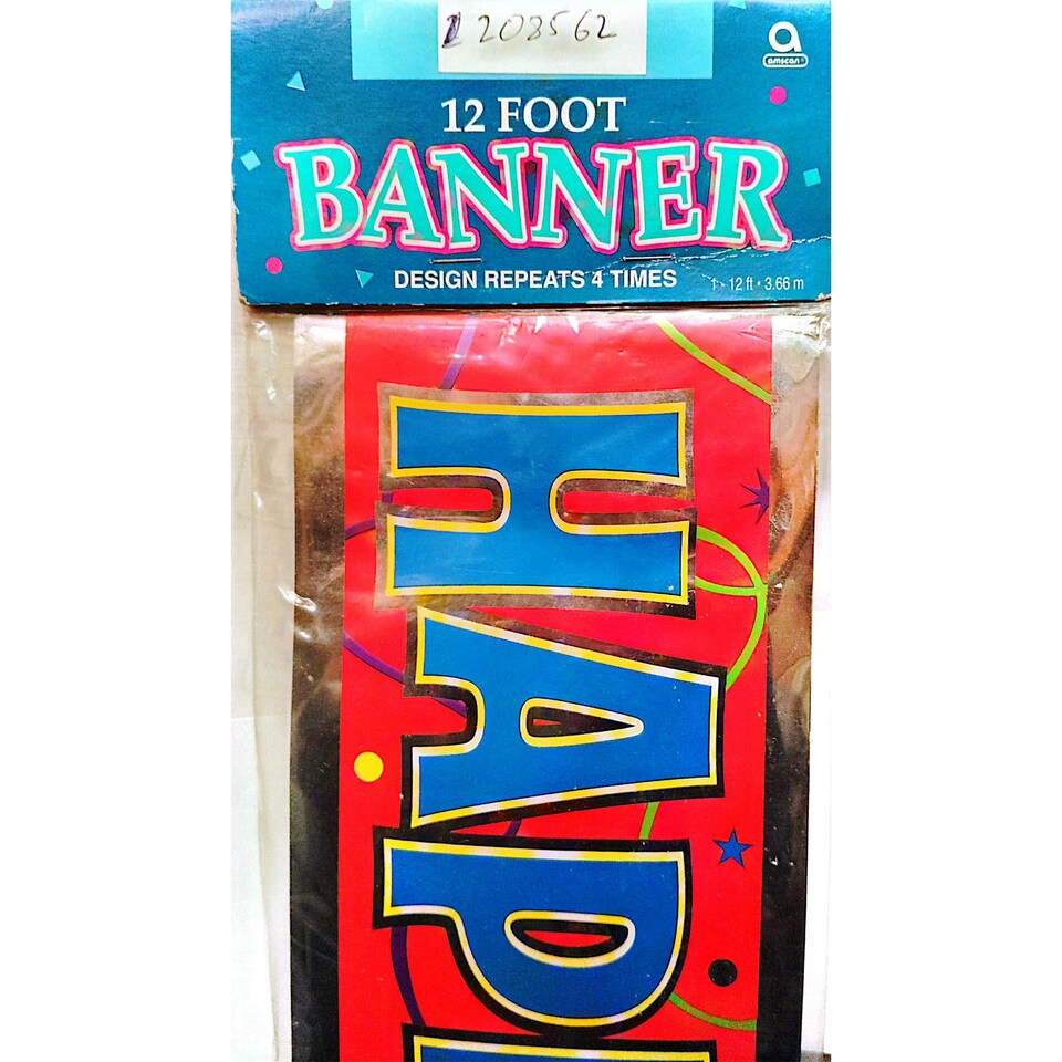 Amscan Happy Birthday Banner - Red/Blue - One Size