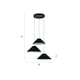 image 7 of ValueLights Akira Black 3 Way Pendant Ceiling Light Pleat Shade | Black