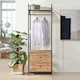 image 9 of Alva Open Wardrobe with 2 Drawers Grey | Grey Oak