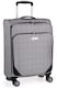 image 1 of London Fog Newbury 22 Inch Small Softside Cabin Suitcase - Lightweight Carry-On Luggage with 4 Spinner Wheels, Black/White Plaid