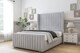 image 2 of Sloomy Marlborough Silver Naples Bed Frame With Mattress With 50"  Upholstered Wingback Headboard 4'6 Double
