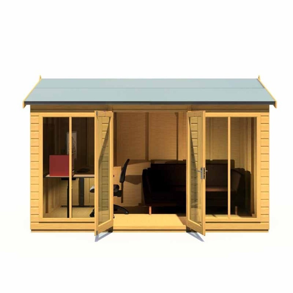 image 1 of Mayfield 12 x 6 Summerhouse - Wood - L199 x W371.4 x H241.5 cm Brown