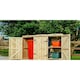 image 3 of Chatburn 2 Wheelie Bin/2 Recycle Box Store - L80.4 x W203 x H120 cm - Fits 2 x 180L or 2 x 240L Wheelie Bins & 2 x Recycle Boxes Brown
