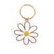 image 1 of Something Different Spring Time Daisy Enamel Keyring - Yellow/White - One Size