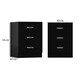 image 9 of FWStyle Tunis 3 Drawer Bedside Chest Matt Black