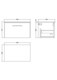 image 2 of Balterley Level Wall Hung 1 Drawer Vanity Unit with Worktop Modern Compact Bathroom Storage | White | Gloss White