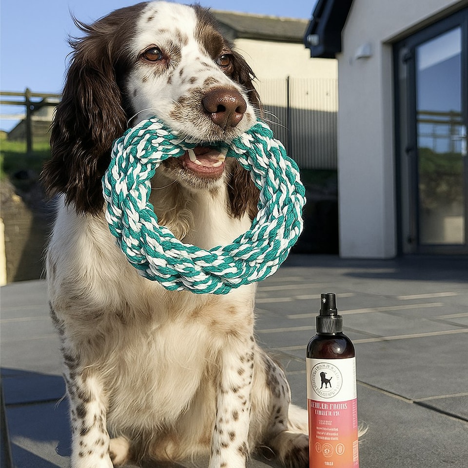 image 1 of HugglePets Recycled T-Shirt Ring Tugger Dog Toy