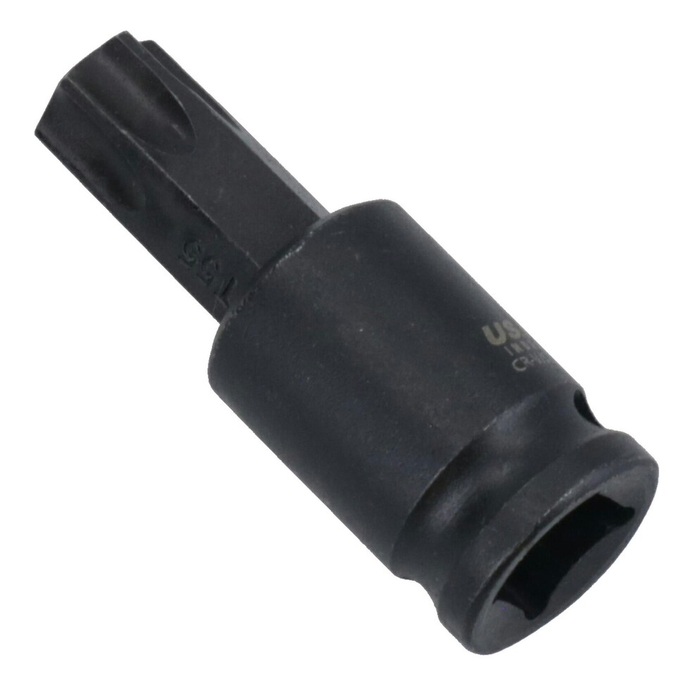image 1 of T55 Male Torx Star Impact Impacted Shallow Short Bit Socket 3/8in drive