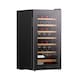 image 1 of HYE 88L Wine Cooler 28 Bottles, 43cm, Touch Controls, LED Lights, Black, Wooden Shelves - RF01WC28B31