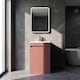 image 4 of Balterley Chartley Contemporary Floor Standing 2 Door Vanity Basin Unit, Minimalist Basin, 500mm, Smoked Red