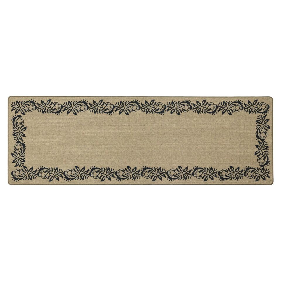 image 1 of JVL Elegance Machine Washable Entrance Runner Doormat, 50x150cm - Scroll