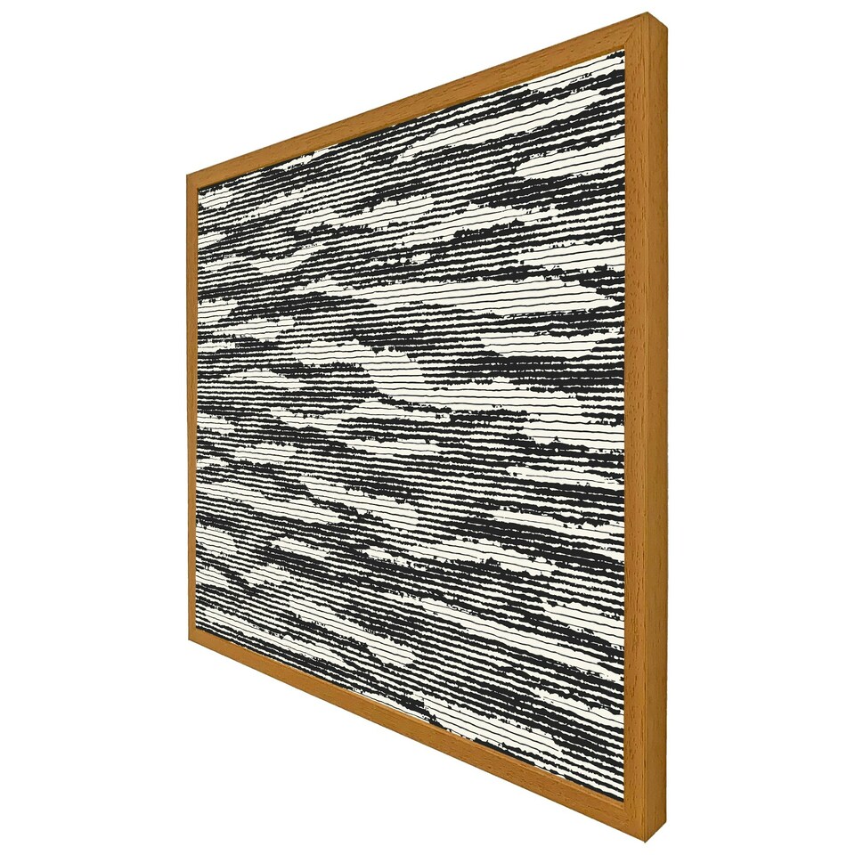 image 1 of Grunged stripes (Picture Frame) White | XL