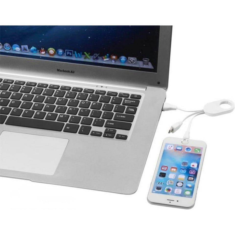 image 1 of Bullet The Troop 3-in-1 Charging Cable - White - One Size