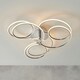 image 3 of Eterne LED Semi Flush Light Chrome Plate & White Silicone