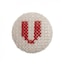 Red on White Letter V