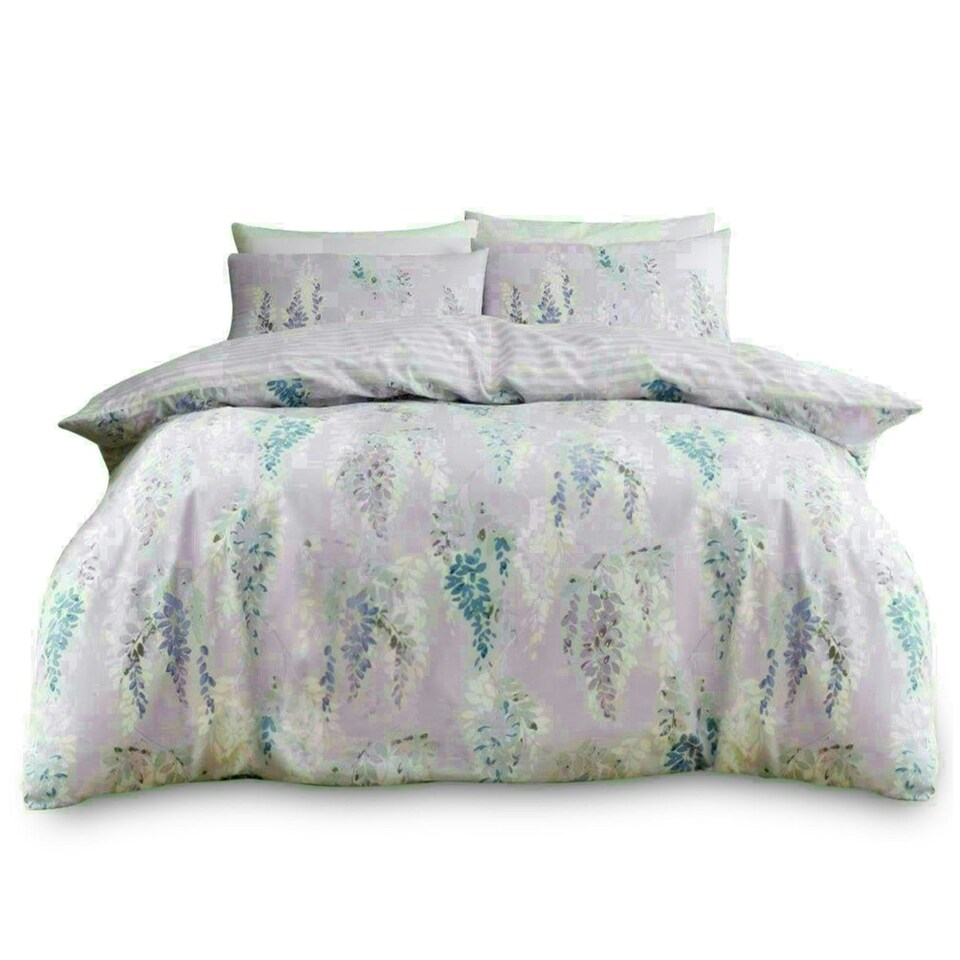 image 1 of Ophelia Floral Printed Duvet Cover Set Reversible Polycotton Beddings Multi | Single