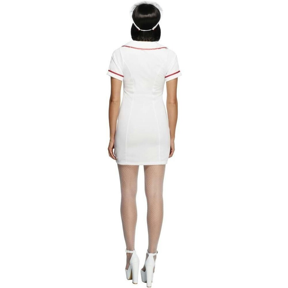 image 1 of Fever Womens/Ladies No Nonsense Nurse Costume Set - White/Red - M M
