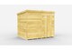 image 1 of 7 x 7 Feet Pent Shed - Single Door Without Windows - Wood - L214 x W214 x H201 cm