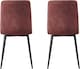 image 4 of MCC Direct Henri Faux Suede Leather Dining Chairs Set of 4 Pink