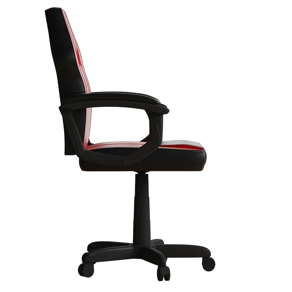 image 1 of Vida Designs Comet Racing Gaming Office Chair Computer Desk Table Chair, Red & Black
