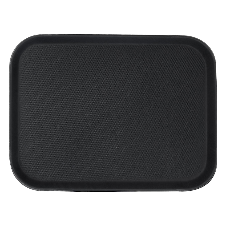 image 1 of Argon Tableware Rectangle Non-Slip Serving Tray - 51cm x 38cm - Black | Black | Black