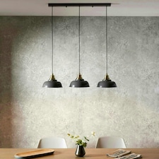 Bakewell Grey Bar Pendant Grey