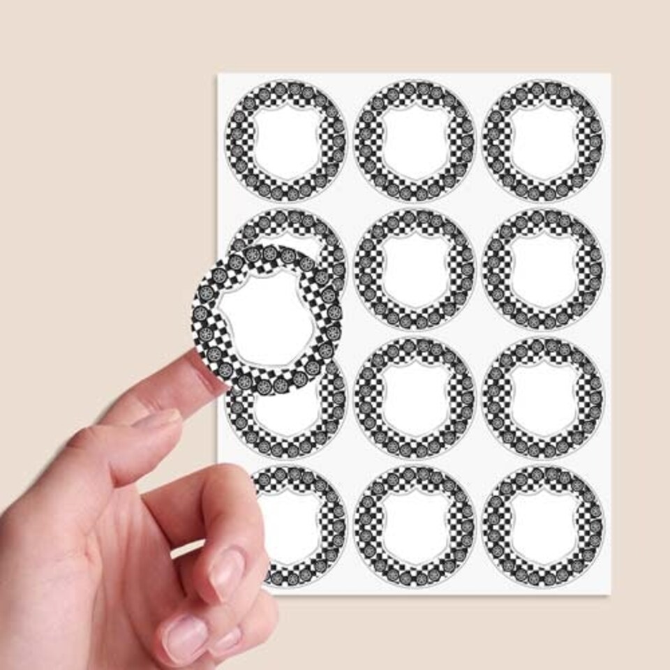 image 1 of Cars Design 60mm Round Sticker sheet of 12