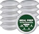 image 1 of 16oz Round White Plastic Meal Prep Containers With Lid BPA Free Food Storage Box 50pc