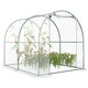 image 1 of Outsunny Walk In Polytunnel Greenhouse w/ Roll Up Door PVC Cover, 2.5 x 2m