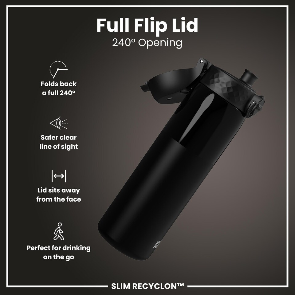 image 1 of Leak Proof Slim Water Bottle, BPA Free, 500ml (18oz)