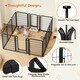 image 3 of Yaheetech 6 Metal Dog Playpen Panels, 68 × 100 cm Black