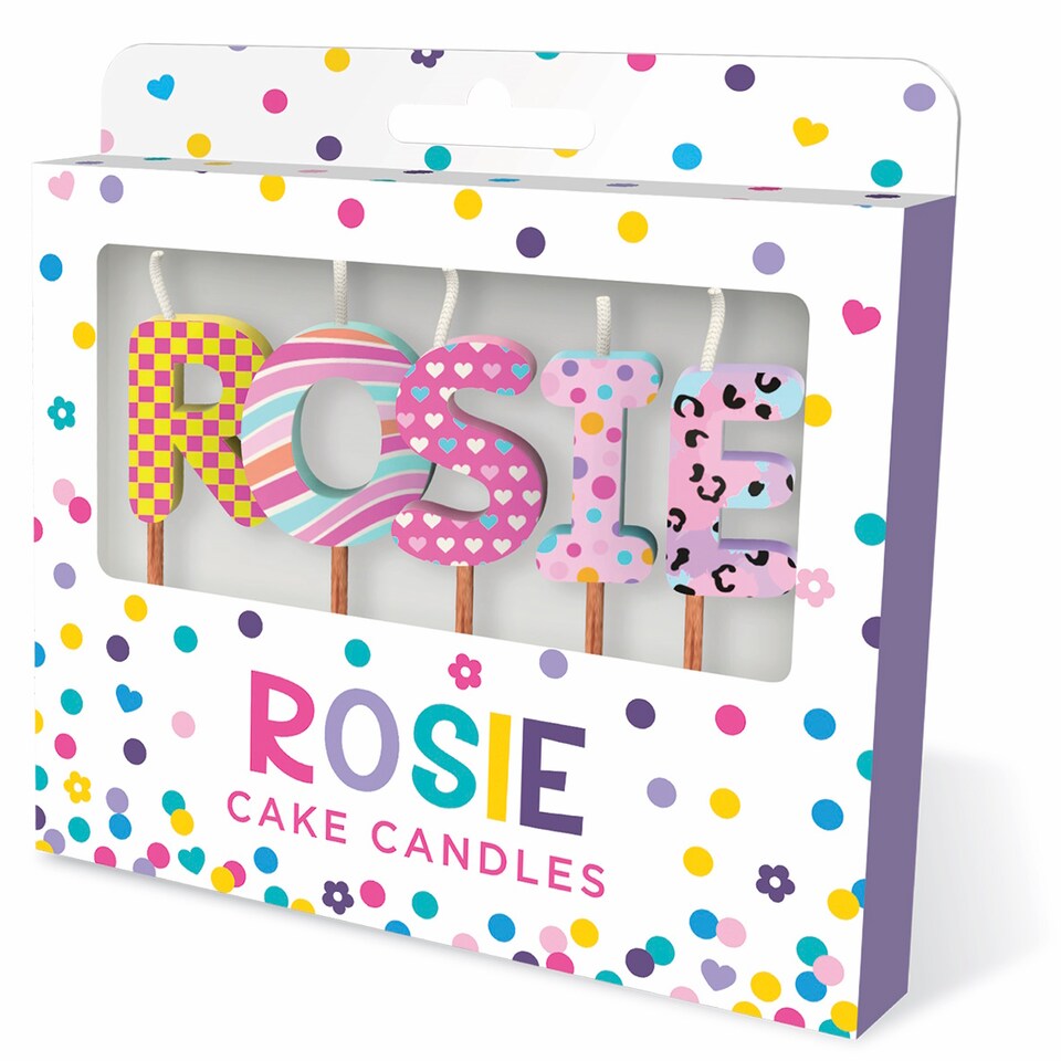 image 1 of Name Birthday Cake Candle Set - Rosie