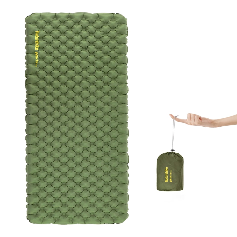 image 1 of TuYe 4.6 Ultralight Inflatable Square Mattress | Green | Army Green | Long