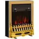 image 1 of HOMCOM Electric Fireplace 1 & 2KW LED Fire Flame for Living Room Golden | Gold