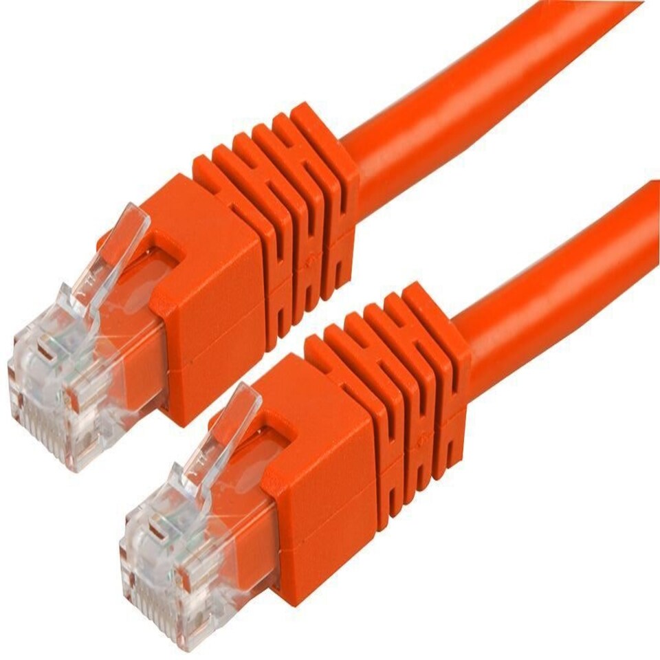 PRO SIGNAL - RJ45 Male to Male Cat6 UTP Ethernet Patch Lead, 0.2m Orange