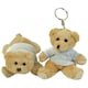 image 2 of Mumbles Binx Teddy Bear Fridge Magnet / Key Ring - Key Ring (Light Brown) - XS