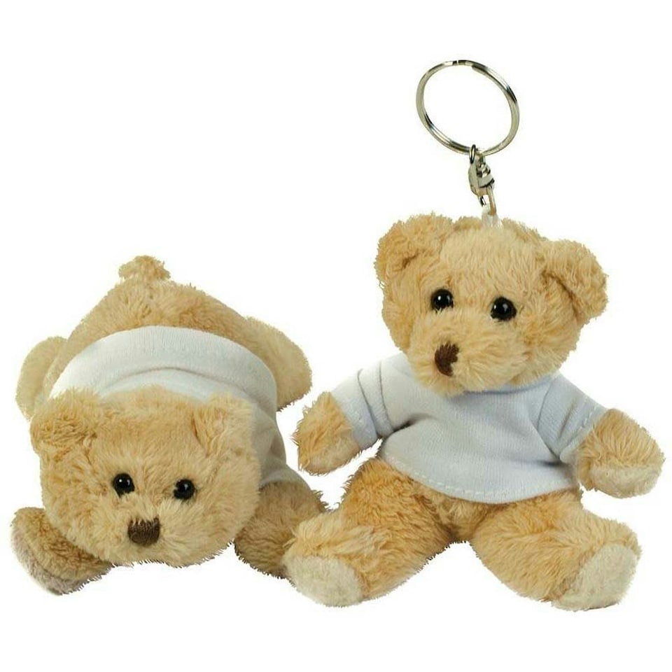 image 1 of Mumbles Binx Teddy Bear Fridge Magnet / Key Ring - Key Ring (Light Brown) - XS