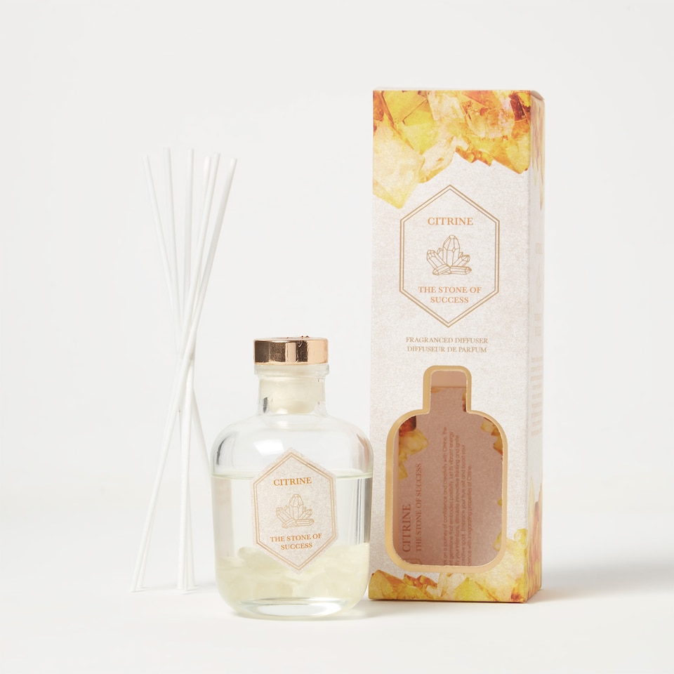 image 1 of Homescapes Citrine Crystal Reed Diffuser – Summer Garden Scent