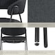 image 4 of Dining Chair Bedano - woven fabric, padded, 150 kg load capacity - Set of 6 Black