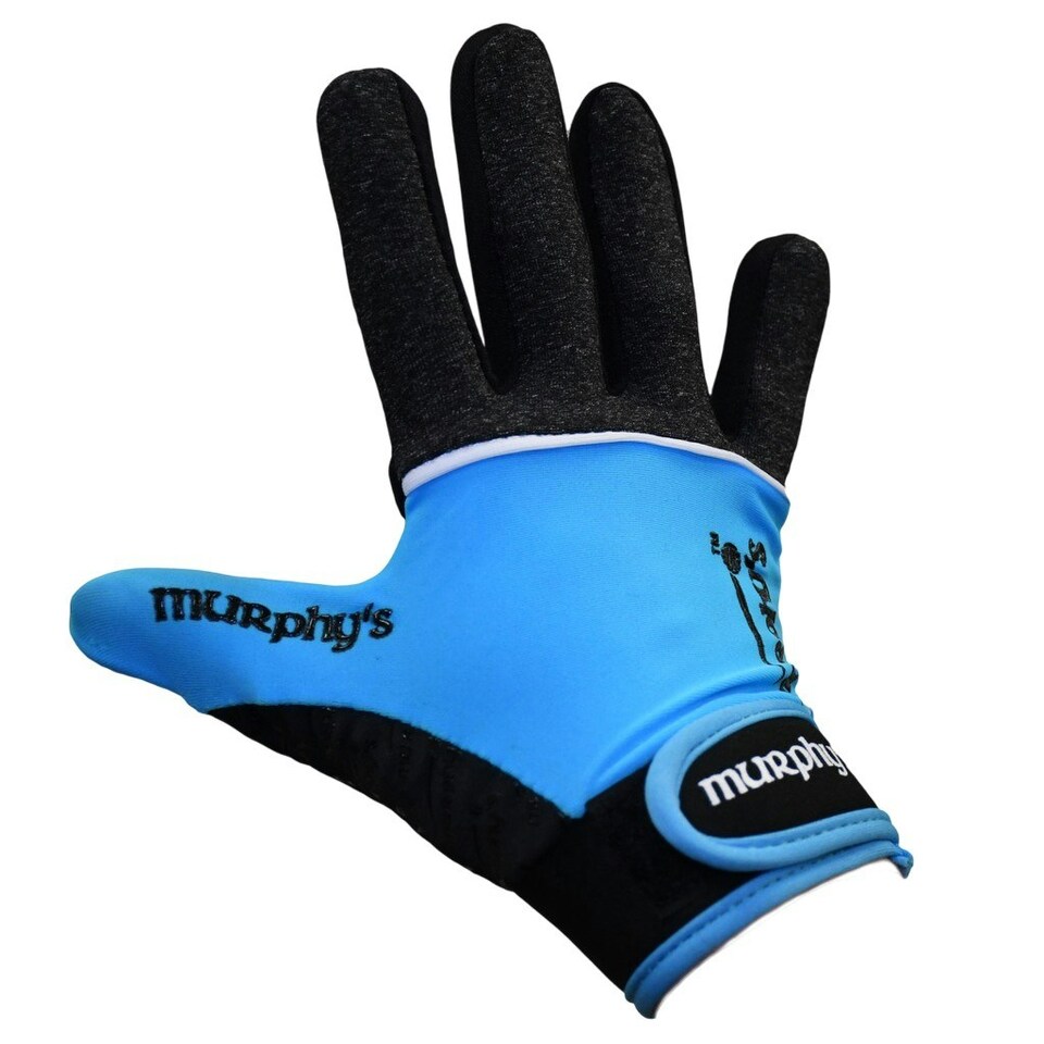 Murphys Unisex Adult V2 Gaelic Gloves - Grey/Sky Blue/White - XS