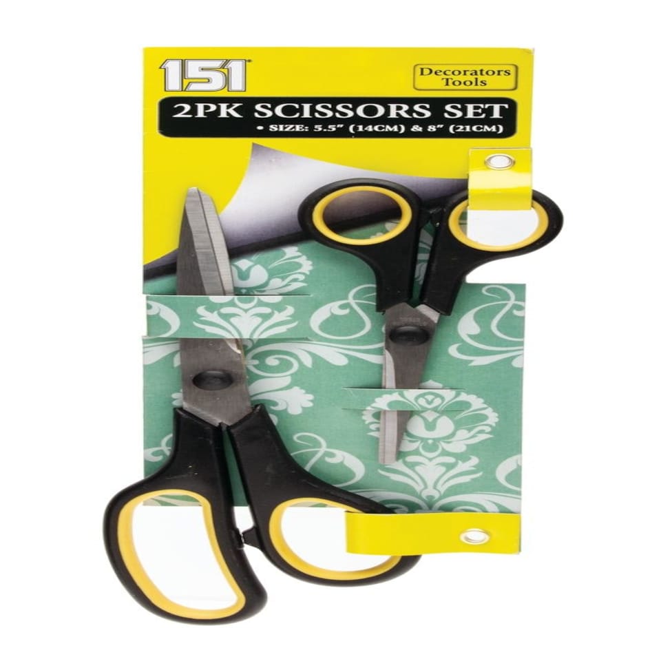 Scissors with Plastic Handle (2 Pack)