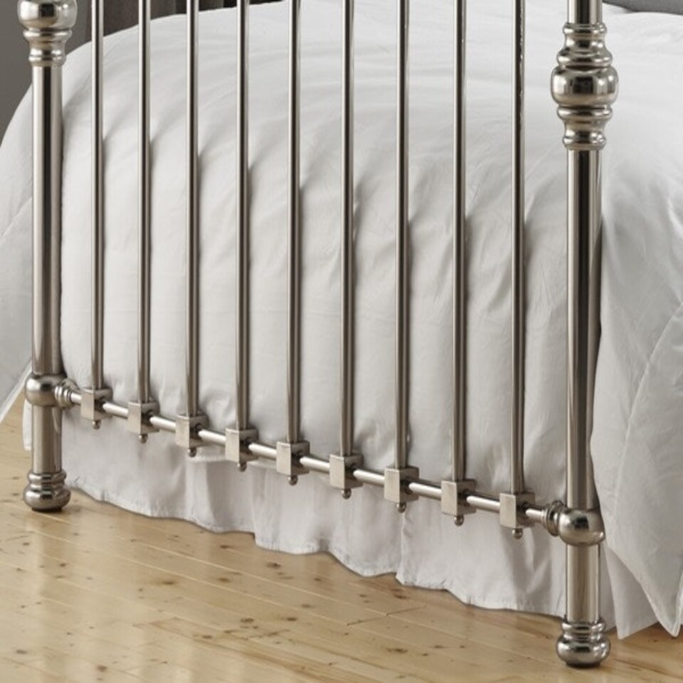 image 1 of Chrome Squared Metal Bed Frame - King 5ft