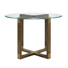 Bronx Dining Table with Glass Top Clear | Glass